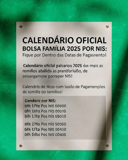 Anúncio oficial do Calendário Bolsa Família 2025, destacando a organização dos pagamentos por final do NIS.